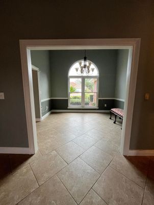 Chandelier, Empty room, Interior