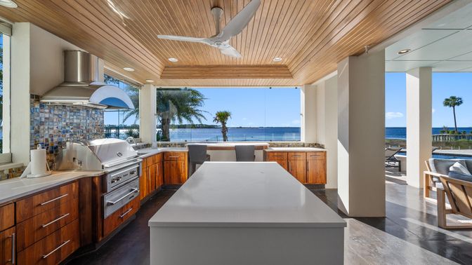 Interior, Recessed Lighting, Water, Wooden Ceilings