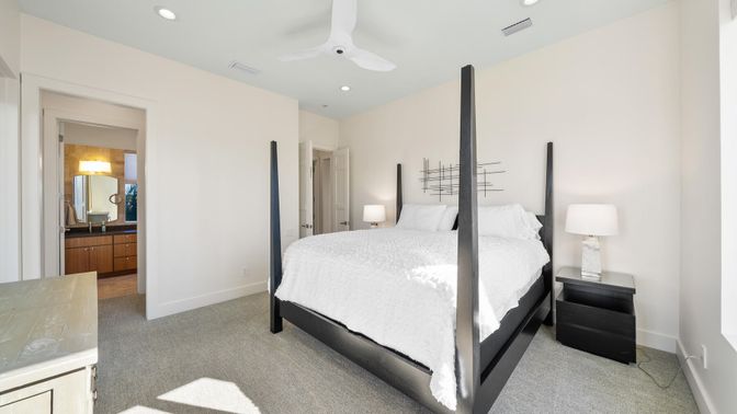 Bedroom, Interior, Recessed Lighting