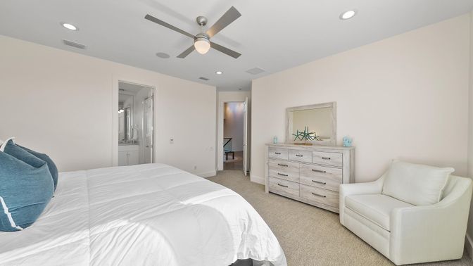 Bedroom, Interior, Recessed Lighting