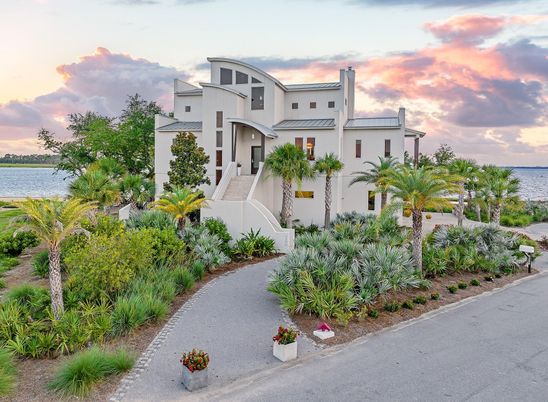 Exterior, Facade, Water, Spanish Mediterranean