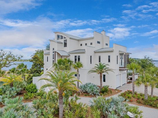 Exterior, Facade, Water, Spanish Mediterranean