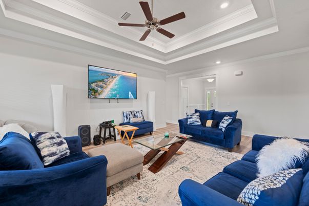 Interior, Living room, Recessed Lighting