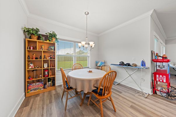 Chandelier, Dining room, Interior, Wood Texture Flooring