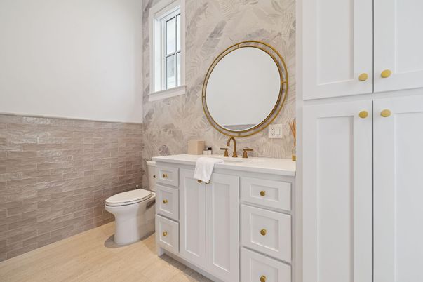 Bathroom, Interior, Wood Texture Flooring