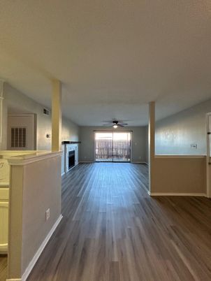Empty room, Fireplace, Interior, Wood Texture Flooring