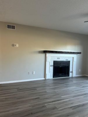 Empty room, Fireplace, Interior, Wood Texture Flooring