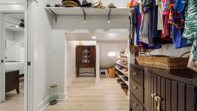Interior, Recessed Lighting, Walk-in Closets, Wood Texture Flooring