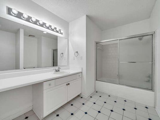 Bathroom, Dual Sink Vanities, Glass Shower, Interior