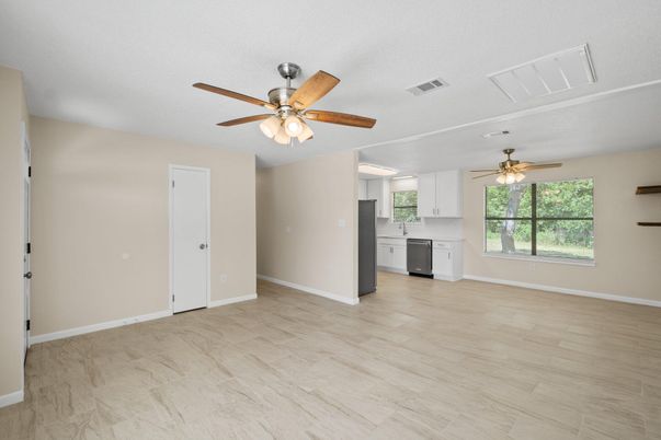 Empty room, Interior, Kitchen, Wood Texture Flooring