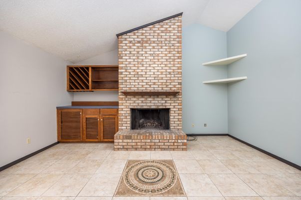 Empty room, Fireplace, Interior