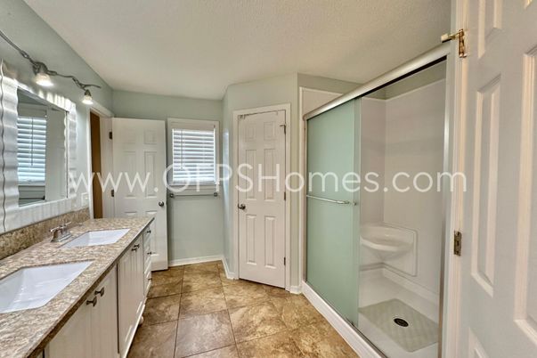 Bathroom, Dual Sink Vanities, Glass Shower, Interior