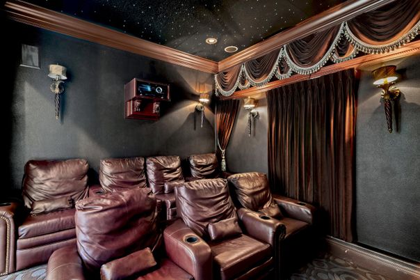 Home Theatre Room, Interior, Projection Screen, Recessed Lighting, Theatre Room