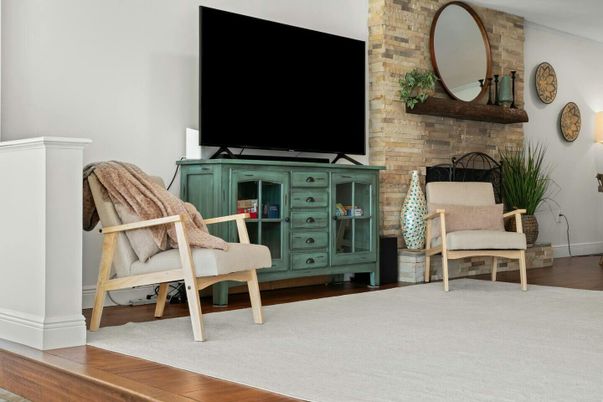 Fireplace, Interior, Stone Walls, Wood Texture Flooring