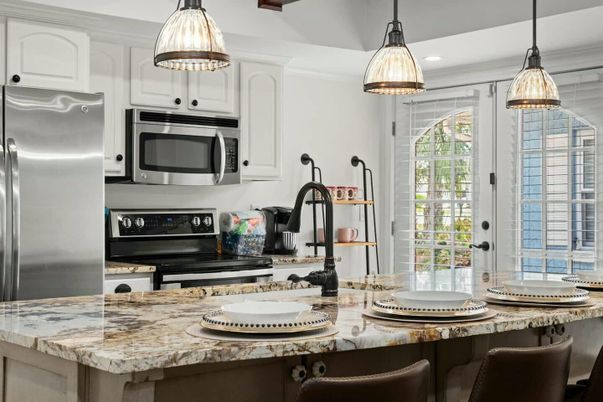 Interior, Kitchen, Pendant Lights, Recessed Lighting, Stainless Steel Appliances
