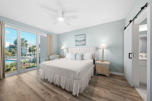 Bedroom, Interior, Water, Wood Texture Flooring