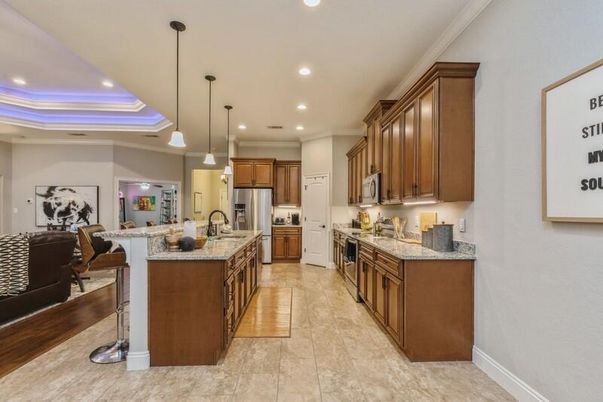 Interior, Kitchen, Pendant Lights, Recessed Lighting, Stainless Steel Appliances
