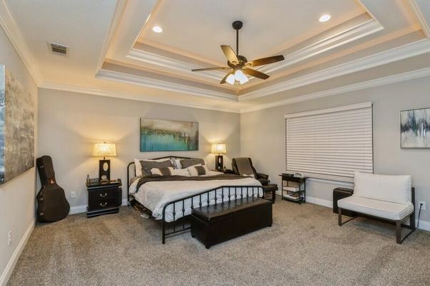 Bedroom, Interior, Recessed Lighting
