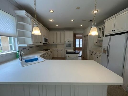 Interior, Kitchen, Pendant Lights, Recessed Lighting, Stainless Steel Appliances