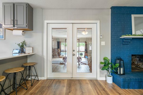 Fireplace, Interior, Wood Texture Flooring