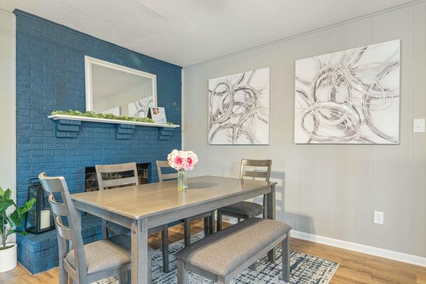 Dining room, Interior, Wood Texture Flooring