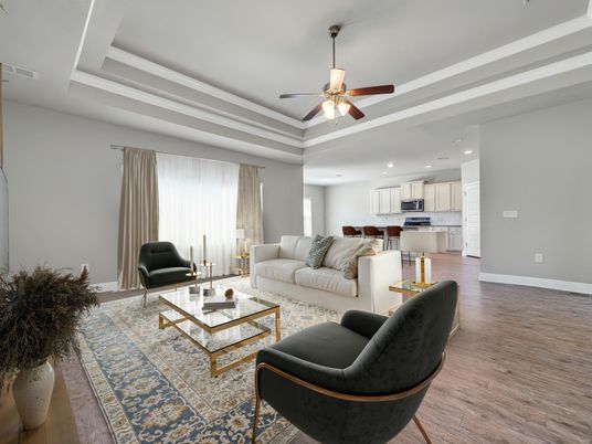 Interior, Kitchen, Living room, Recessed Lighting, Stainless Steel Appliances, Wood Texture Flooring