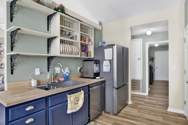 Interior, Kitchen, Wood Texture Flooring