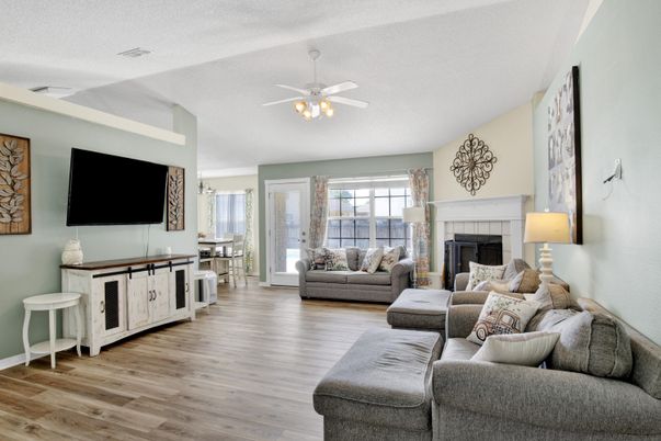 Fireplace, Interior, Living room, Wood Texture Flooring