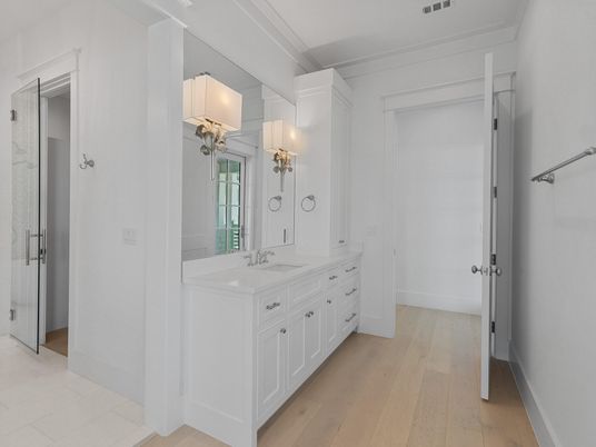 Bathroom, Dual Sink Vanities, Interior, Wood Texture Flooring