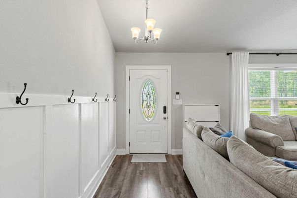 Chandelier, Interior, Living room, Wood Texture Flooring