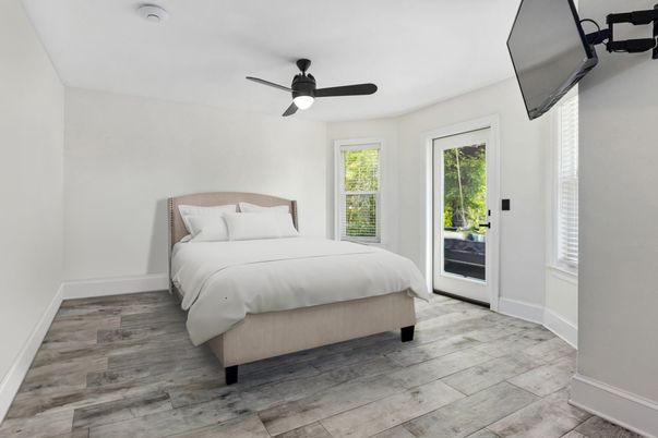 Bedroom, Interior, Wood Texture Flooring