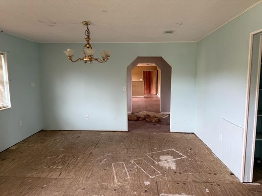Chandelier, Empty room, Interior