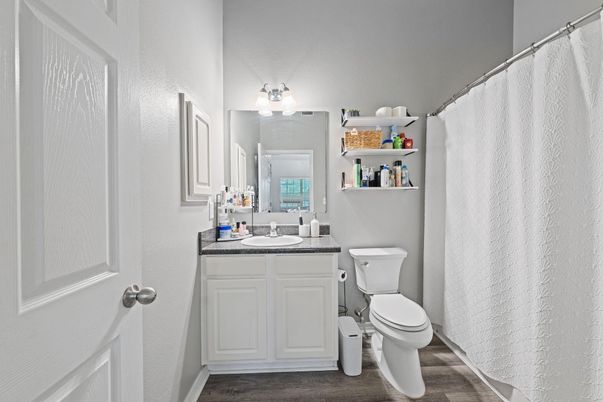 Bathroom, Interior, Wood Texture Flooring