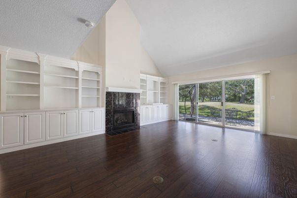Empty room, Fireplace, Interior, Wood Texture Flooring