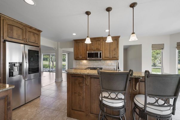 Interior, Kitchen, Pendant Lights, Recessed Lighting, Stainless Steel Appliances