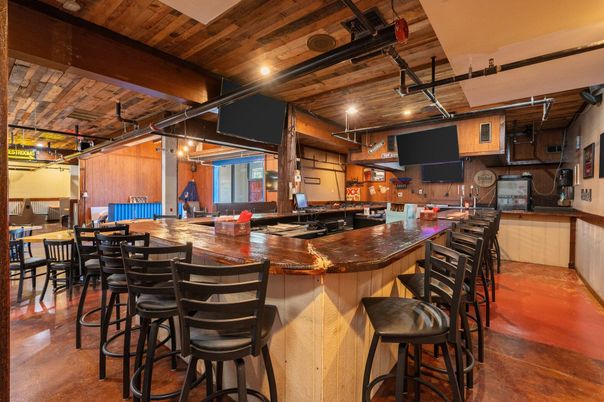 Dining room, Interior, Recessed Lighting, Wooden Ceilings