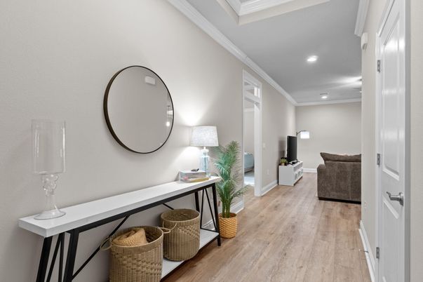 Interior, Recessed Lighting, Wood Texture Flooring