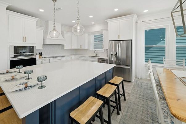 Interior, Kitchen, Pendant Lights, Recessed Lighting, Stainless Steel Appliances
