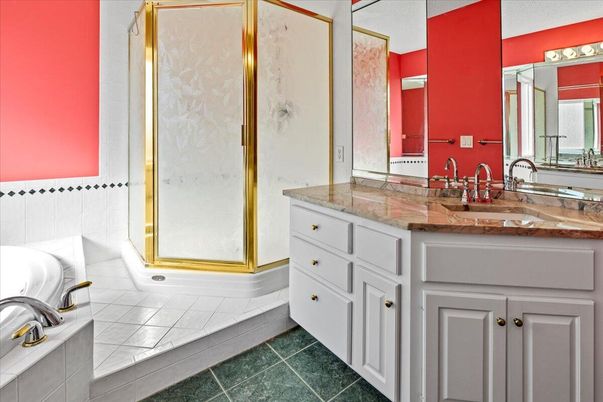 Bathroom, Dual Sink Vanities, Glass Shower, Interior