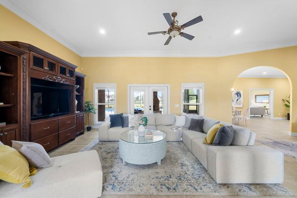 Interior, Living room, Recessed Lighting