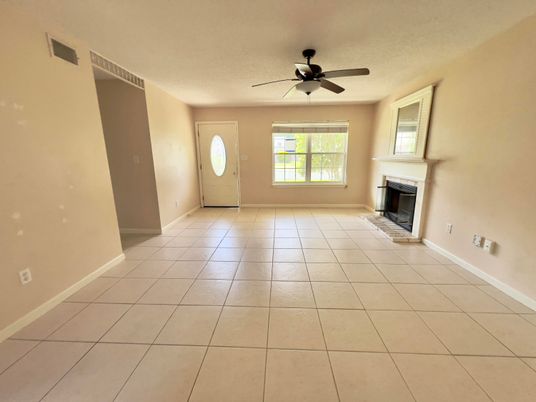 Empty room, Fireplace, Interior