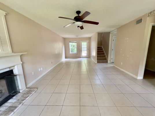 Empty room, Fireplace, Interior