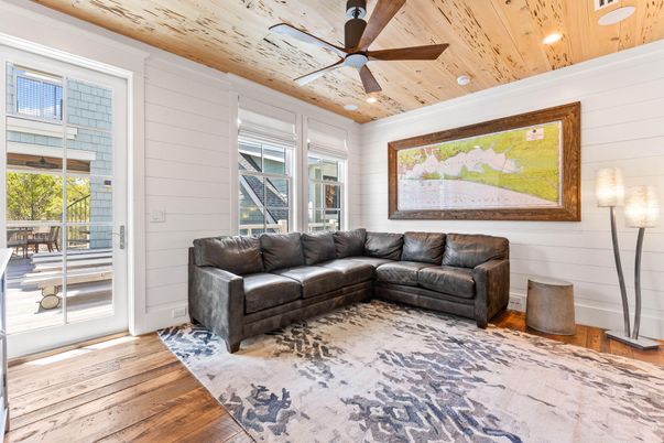 Interior, Living room, Recessed Lighting, Wooden Ceilings, Wood Texture Flooring