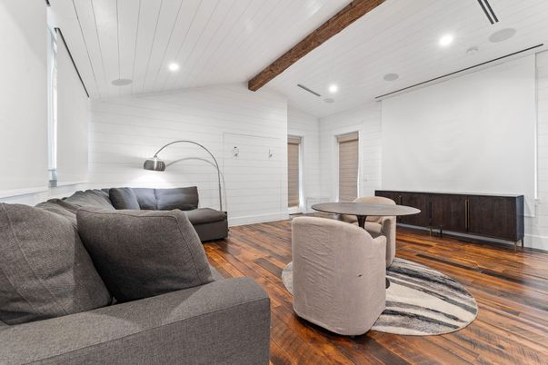 Interior, Recessed Lighting, Wooden Beams, Wood Texture Flooring