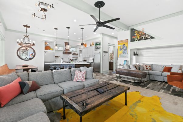 Interior, Kitchen, Living room, Pendant Lights, Recessed Lighting