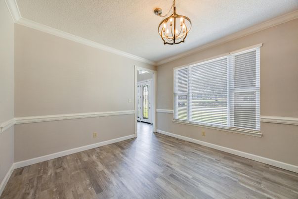 Chandelier, Empty room, Interior, Wood Texture Flooring