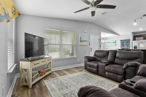 Interior, Kitchen, Living room, Wood Texture Flooring