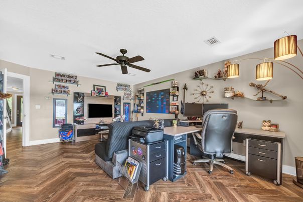 Home Office, Interior, Wood Texture Flooring