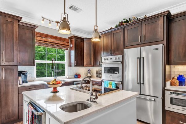 Interior, Kitchen, Pendant Lights, Stainless Steel Appliances