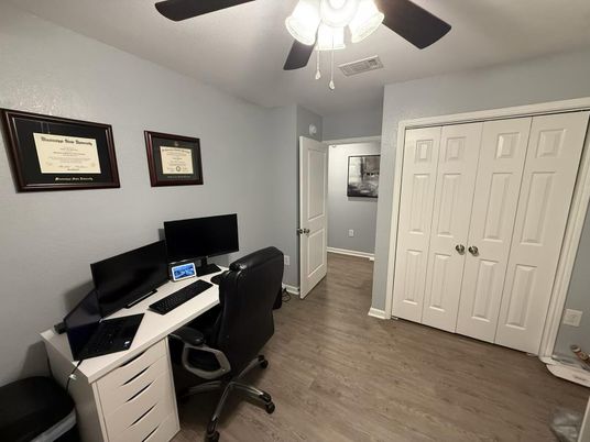 Home Office, Interior, Wood Texture Flooring